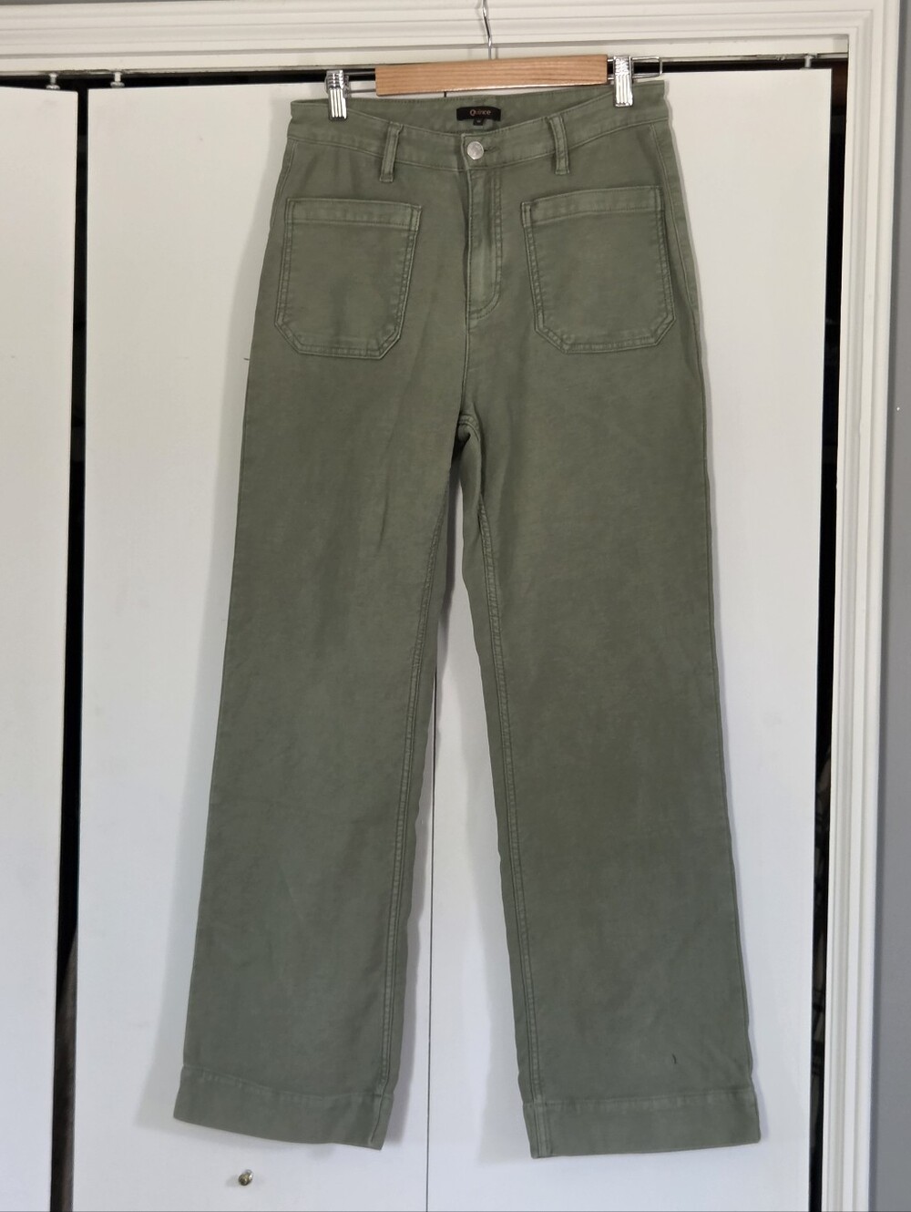 Quince Olive Utility High-Rise Trousers